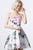 Jovani - JVN2187 Floral Print Strapless A-line Dress In Print