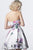 Jovani - JVN2187 Floral Print Strapless A-line Dress In Print