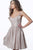Jovani - JVN2190 Scoop Neckline Spaghetti Straps Short Dress In Nude