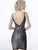 Jovani - JVN2245 Sequin Embellished Metallic Dress In Black and Gray