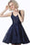 Jovani - JVN2362 Embellished Scoop Neck A-line Dress In Blue