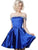 Jovani - JVN2283 Beaded Off-Shoulder A-Line Dress In Blue