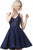 Jovani - JVN2362 Embellished Scoop Neck A-line Dress In Blue
