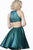 Jovani - JVN2612 Embellished Halter Neck A-line Dress In Green
