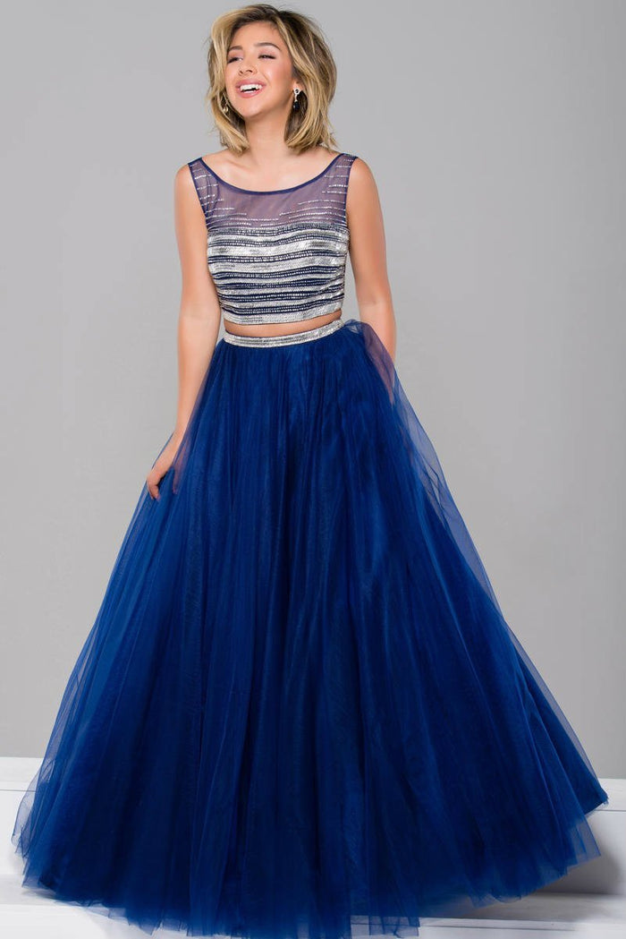 Gorgeous Two-Piece Beaded Ball Gown Dress JVN30023