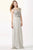 JVN31440 Cap Sleeve Lattice Ornate Illusion Gown