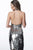 Jovani - JVN3305 Fully Sequined Deep Halter V-neck Sheath Dress In Black and Silver