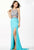 Sequined Long Dress with Slit JVN33391