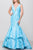 V Neck Sleeveless Mermaid Evening Gown 37153