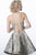Jovani - JVN3821 Deep V-neck A-line Dress With A Strappy Back In Gold