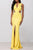 Ravishing Long Dress with Side Cutout Bodice 39348
