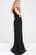 Sleeveless Black Fitted Prom Dress JVN40483