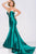 Strapless Deep Cut Sweetheart Long  Dress 40703