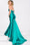 Strapless Deep Cut Sweetheart Long  Dress 40703