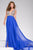 Sleeveless Beaded Lace Nude Top A Line Chiffon Dress  40979