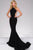 Alluring Halter Neck Long Jersey Gown with Sheer Sides 41056