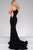 Alluring Halter Neck Long Jersey Gown with Sheer Sides 41056
