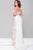 High Slit One Shoulder Applique Dress JVN41458