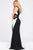 Sleeveless Fitted Jersey Dress with Sheer Panels JVN41548