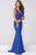 V Neck Jersey open back Prom Dress JVN41678