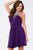 Crystal Beaded Halter Style Short A Line Dress JVN42589