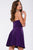 Crystal Beaded Halter Style Short A Line Dress JVN42589