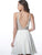Jovani - JVN4278 Beaded Plunging V-Neck A-Line Dress In White