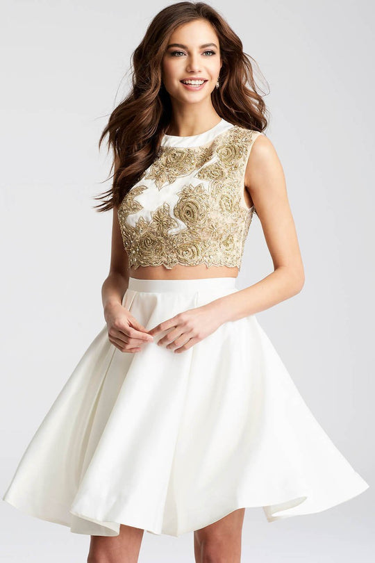 JVN45597 Two Piece Jewel A-line Dress