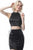 Jovani - JVN4692 Sequined Two Piece Fitted Cocktail Dress In Black
