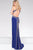 Halter Neck Embellished Bodice and Open Back Jersey Prom Dress JVN47009