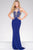 Halter Neck Embellished Bodice and Open Back Jersey Prom Dress JVN47009