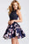 JVN47306 Two Piece Embellished Mikado Short Dress