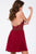 JVN47314 Embroidered Halter Illusion Cocktail Dress
