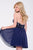 JVN47314 Embroidered Halter Illusion Cocktail Dress