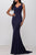 Svelte V Neckline Jersey Long Dress 47409