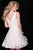 Sleeveless Deep V Neck Floral Sequined Short Party Dress JVN47506