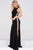 Beaded Side Panel Jersey High Neck Prom Dress JVN47769