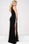Beaded Side Panel Jersey High Neck Prom Dress JVN47769