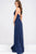Halter Neck Ruched Bodice Empire Waist Dress JVN47771