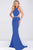 Jersey High Neck Fitted Dress JVN48492