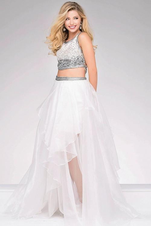 Two Piece Beaded Bodice Prom Dress JVN48706