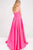 Satin Spaghetti Straps V Neckline Prom Dress JVN48791