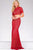 Two-Piece Lace Embellished High Neck Sheath Dress 49212