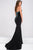 Strapless Jersey Fitted Prom Dress with Teal Beading JVN49357