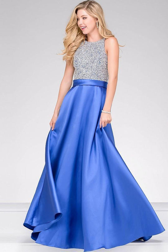 Embellished Bodice A line Prom Dress JVN49432
