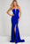 Plunging Neckline High Slit Prom Dress JVN49580