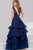 JVN50286 Floral Beaded Lace Tiered Ballgown