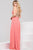 JVN50369 Ruched Cutout Jersey Dress
