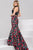 JVN50376 Beaded Two Piece Floral Mermaid Gown