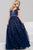 Embroidered V-Neck Ball Gown  JVN51158